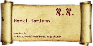 Merkl Mariann névjegykártya